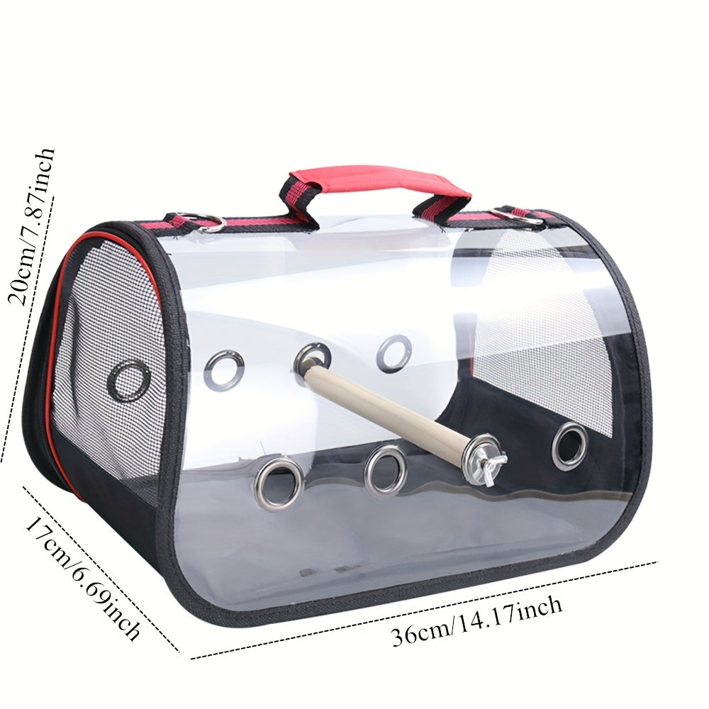 Portable Pet Carrier Parrot Travel Bag With Perch For Small Animals