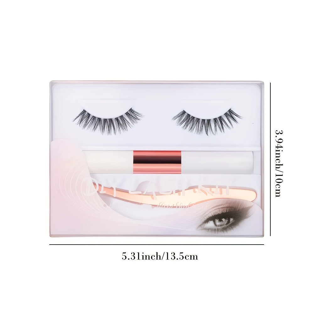 DIY Eyelash Extension Kit with 5 Clusters and Eye Glue