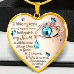 Peach Heart Necklace Your Love Will Not Stop Women Jewelry