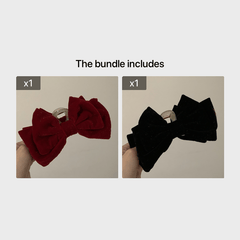 Large Velvet Bow Hair Clip Women's Hair Accessories