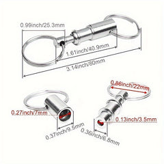 3pcs Quick Release Detachable Keychain Metal Keychain Keyring Pendant