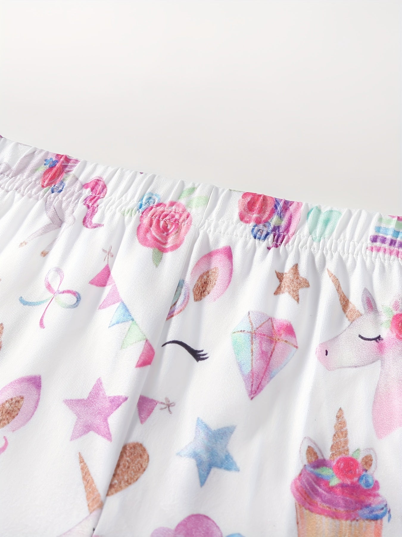 Rainbow Clouds Print Girls Bike Shorts Under Shorts Casual Outwear