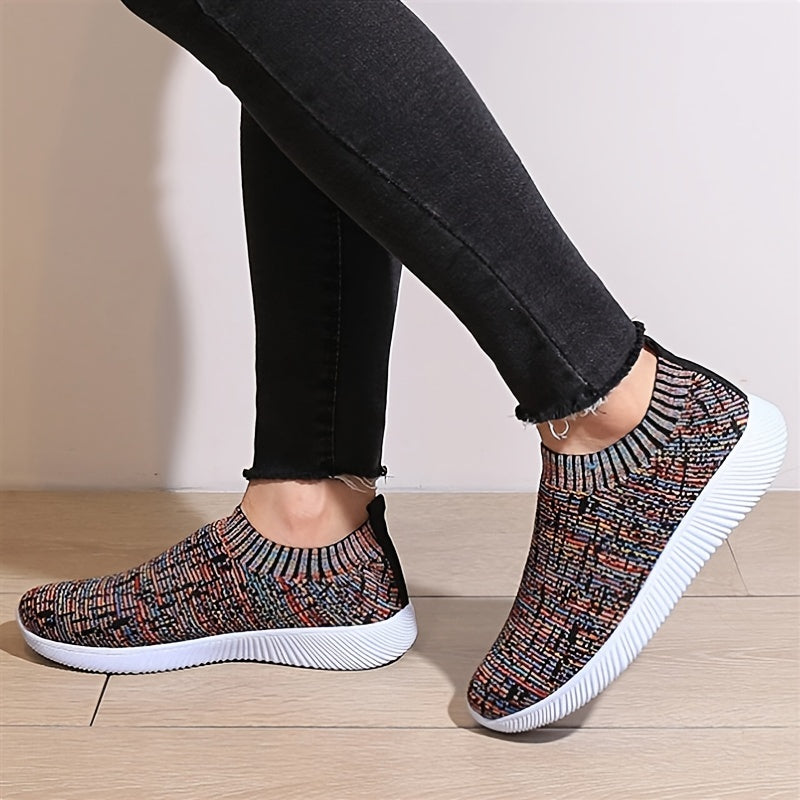 Women's Knit Sock Sneakers Casual Slip On Running Shoes Low Top Sports Shoes