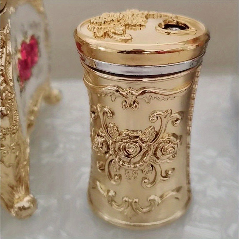 High-end Embossed Toothpick Holder with Lid for Home Hotel Restaurant Commercial