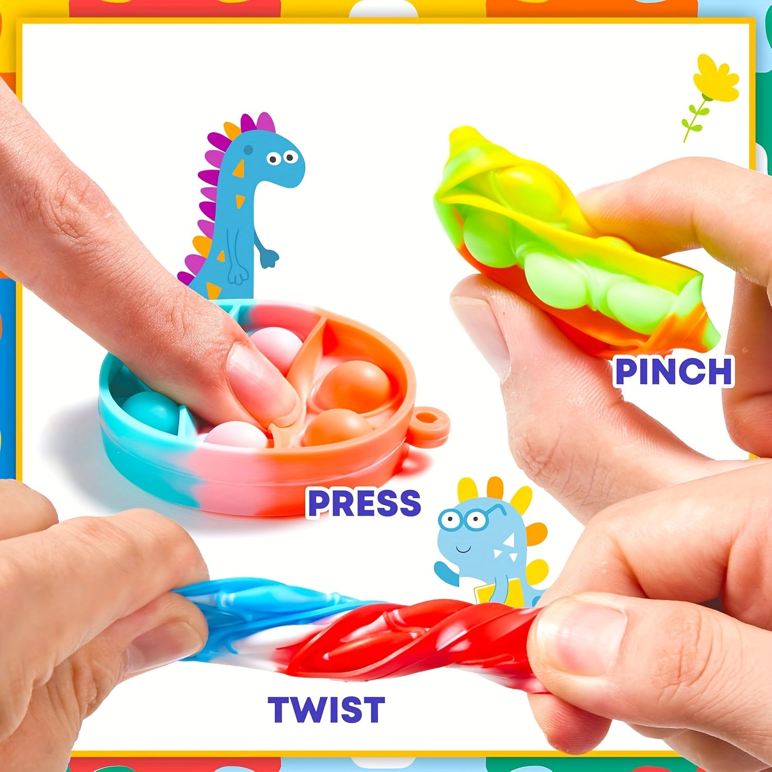 Mini Style Toy Bag Set Keychain Relax Hand Toy Party Gift Office Desk Toy