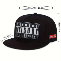Advisory Patch Snapback Hat Hip Hop Block Baseball Cap Unisex