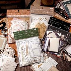 100pcs Retro Note Materials Package Memory Prologue Series Notebook Paper