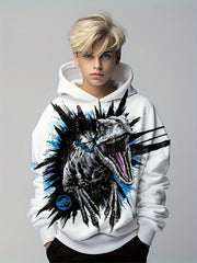 Kids T-Rex 3D Print Hoodie Street Wear