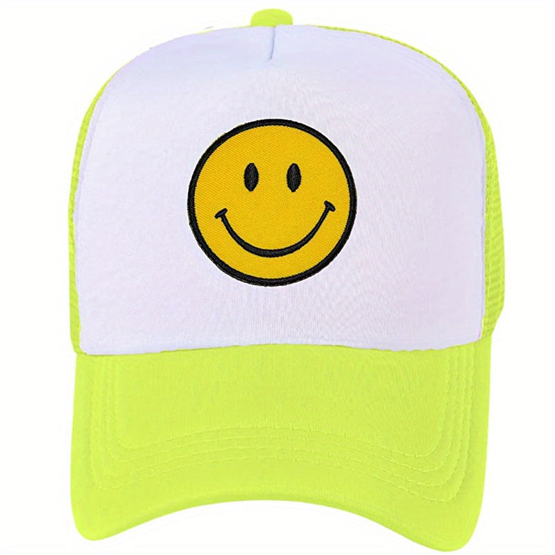 Vintage Mesh Trucker Hat with Smile Foam High Crown