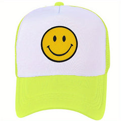 Vintage Mesh Trucker Hat with Smile Foam High Crown