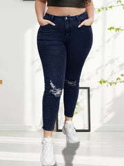  High Waist Stretch Slim Fit Denim Pants