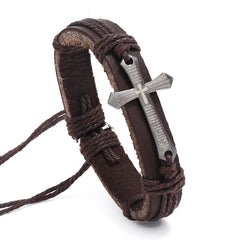 Personality Hand-woven Cowhide Bracelet Vintage Leather Bracelet