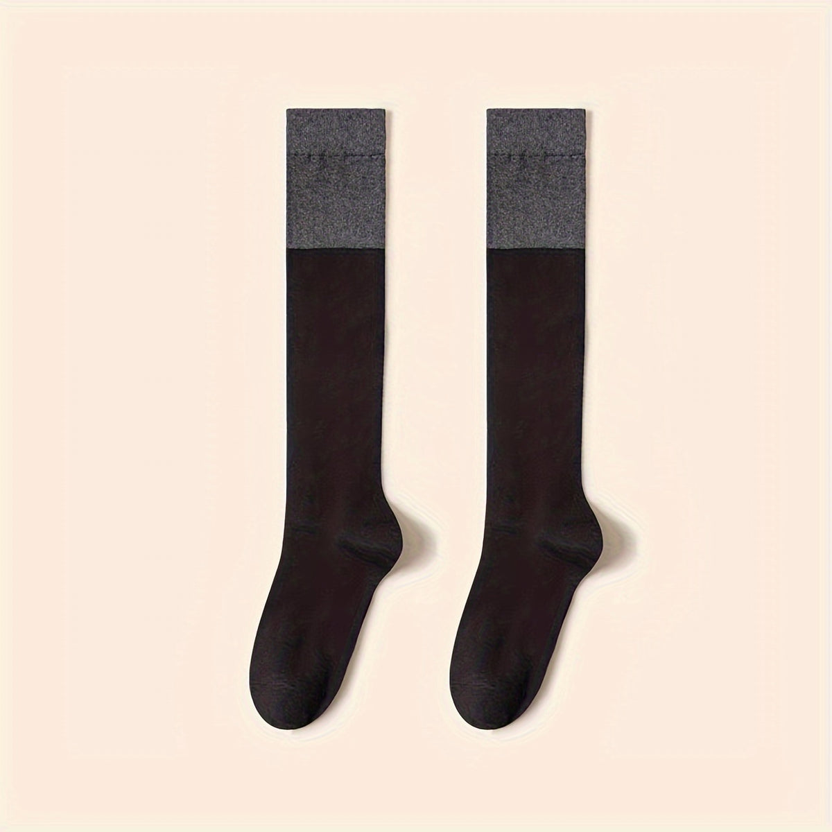 Colorblock Calf Socks All-match Knee High Socks Women's Stockings