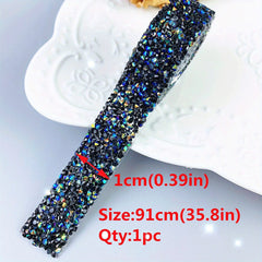 1yard Self Adhesive Crystal Rhinestone Ribbon Sticker Roll