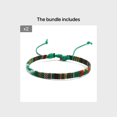 Colorful Bohemian Linen Woven Friendship Bracelet