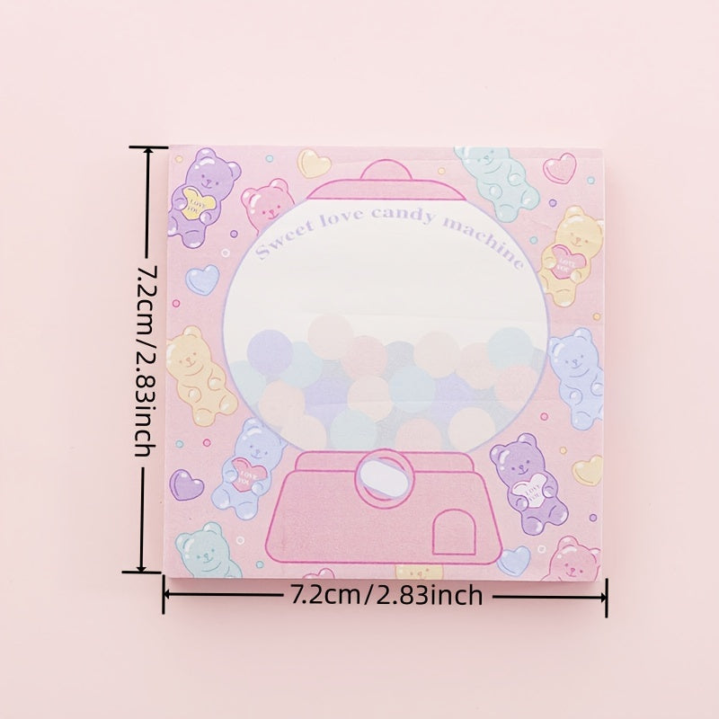 Heart Sticky Notes 4pcs Student Message Stickers Memo Pads 320 Sheets