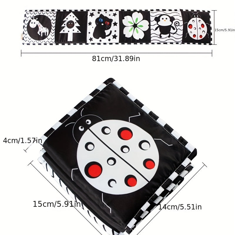 High Contrast Sensory Cloth Book for Babies