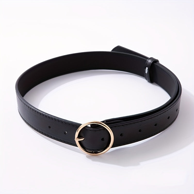 Men's Pin Buckle Leather Belt for Jeans Pants