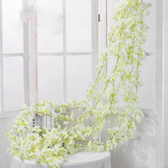 Artificial Cherry Rattan Decorative Flower Vine 70in 135pcs Flower