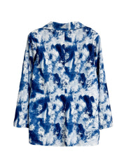  Tie Dye Long Sleeve Button Blazer