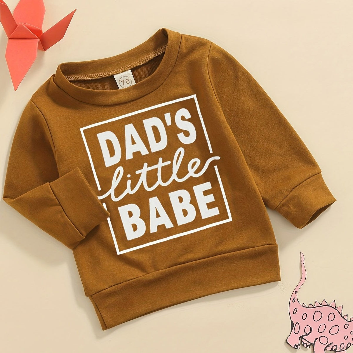 Boy's Long Sleeve Sweatshirt DAD'S Little BABE Toddler Baby Casual Tops