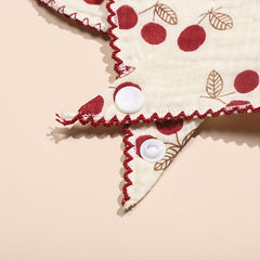 Soft Infant & Toddler Triangular Bib Cherry Print