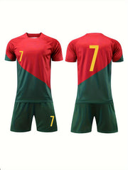 Boy's Soccer Jersey & Shorts Set for Football Training