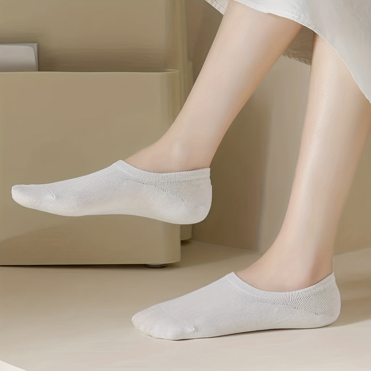 5 Pairs Soft & Lightweight Low Cut Ankle Socks Women's Stockings