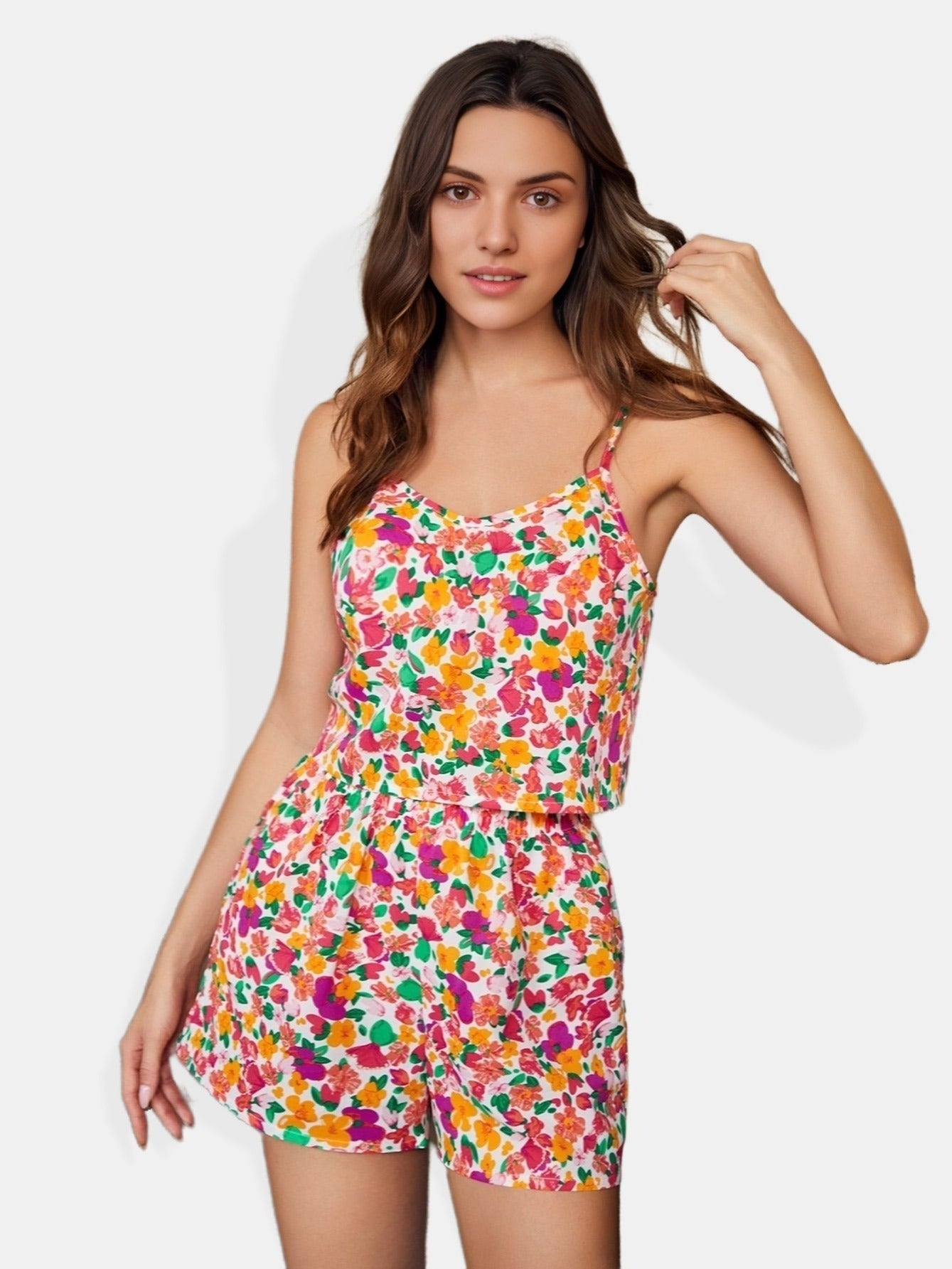 Women's Floral Print Pajama Set