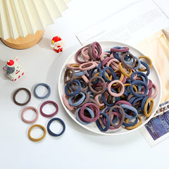 100pcs Small Hair Tie Candy Hair Rope Ponytail Braids Holder Hair Ring
