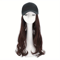 Baseball Cap With Hair Extensions Synthetic Wig Attached