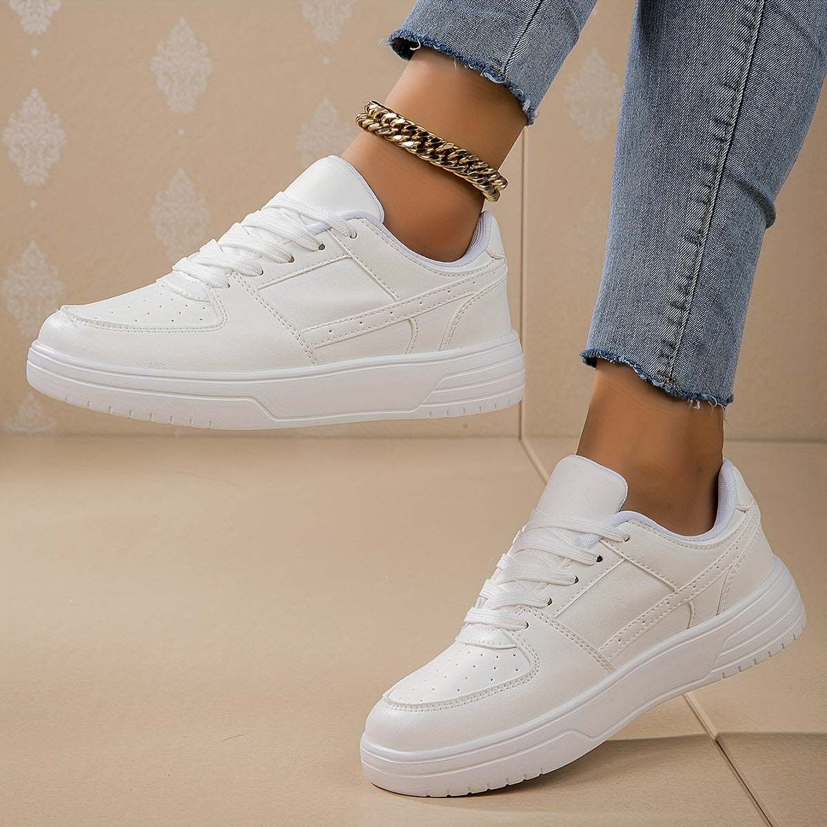 Solid Flat Sports Sneakers Slip resistant Leisure Outdoor Sport Shoes