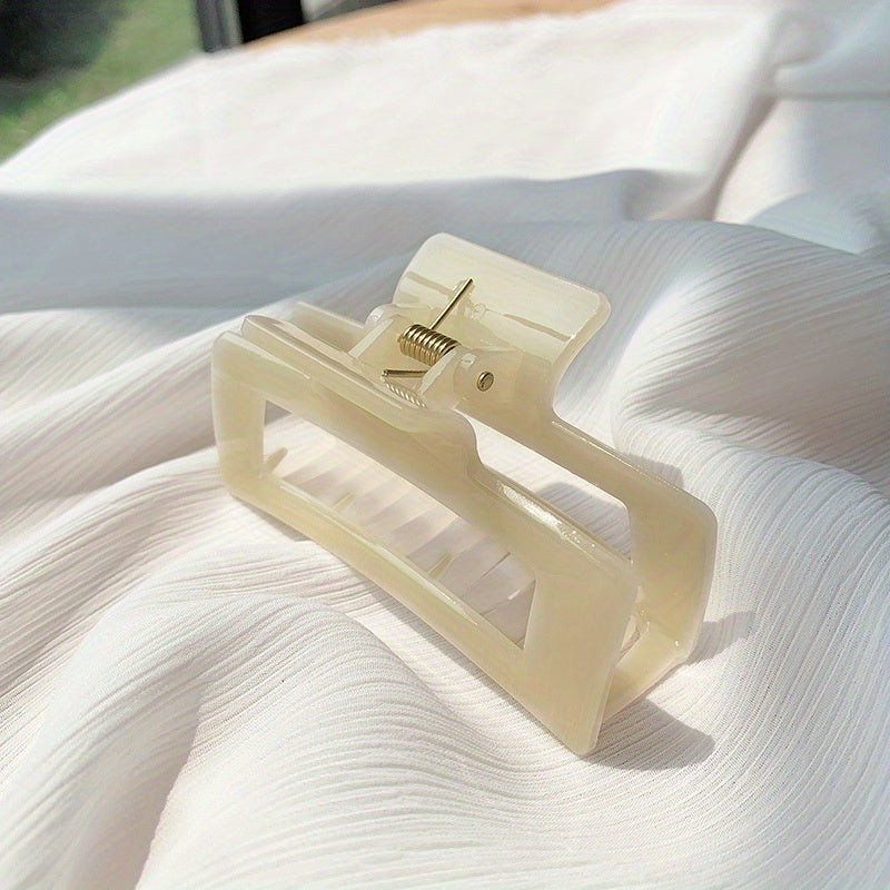Acrylic Hair Claw Rectangular Style Solid Shark Claw for Thick Hair