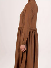 Casual Abaya Dress Women's Plus Solid Button Up Long Sleeve Maxi Dress
