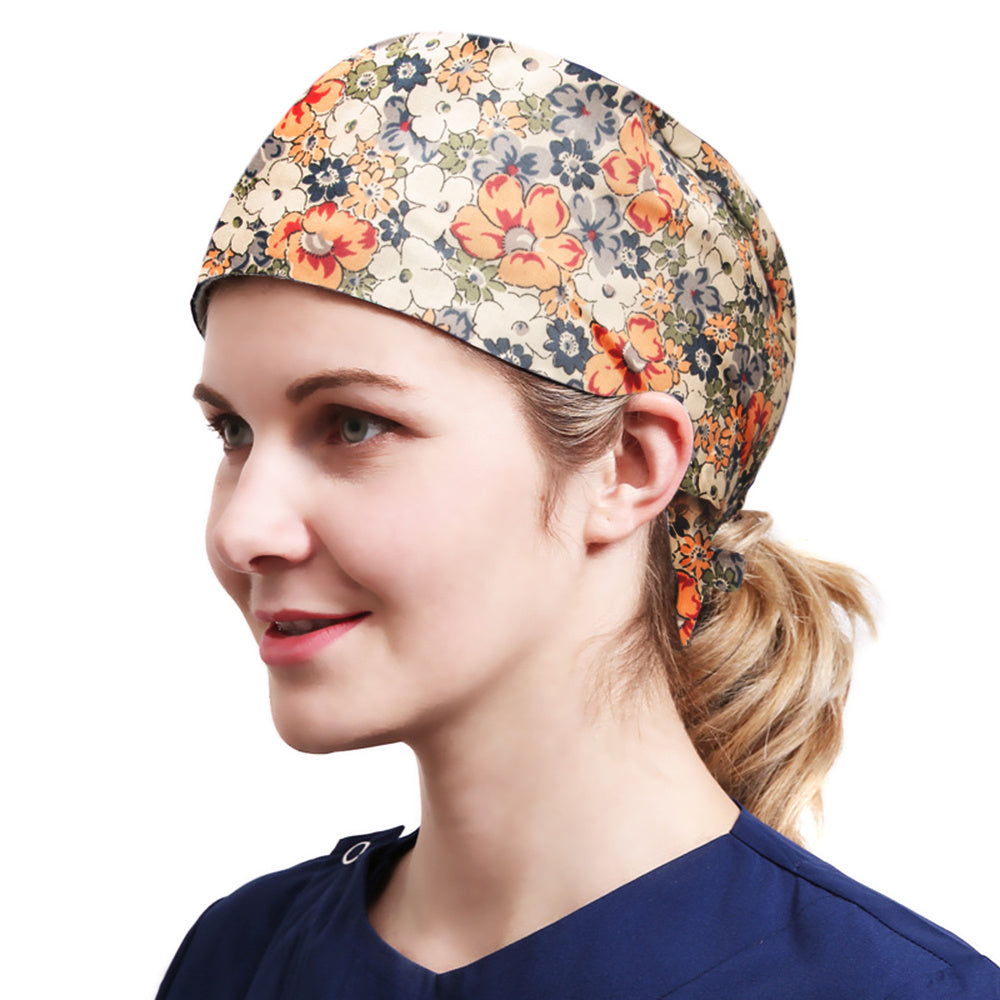 Quick Dry Working Cap Adjustable Sweatband Tie Cotton Hat Unisex
