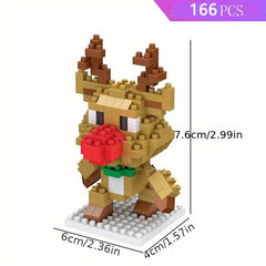 Santa Claus Snowman Elk Mini Building Blocks Toy Ornament Christmas Gift