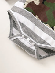 Hooded Rompers & Pants Set for Baby Boys