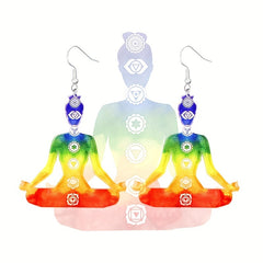 Chakra Jewelry Set Necklace & Earrings for Yoga Meditation