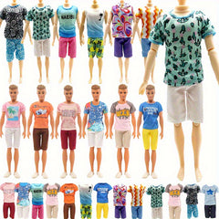 10pcs 11.8in Male Doll Clothing Set Christmas Party Outfits