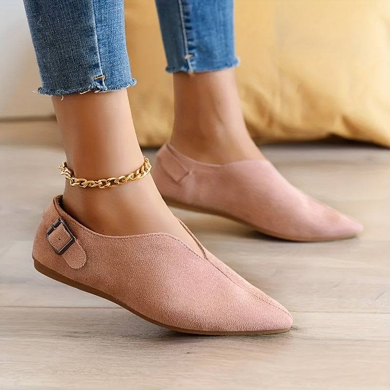 Casual Slip On Loafers with Buckle Detail Outdoor Walking Shoes