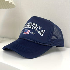 American Flag Trucker Hat Baseball Cap Adjustable USA Patriotic Headwear