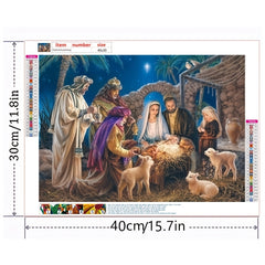 5D DIY Diamond Painting Set - Family Wall Decoration Gift - 15.7x11.8 Inches