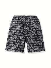 Boys Letter Graphic Print Shorts for Summer