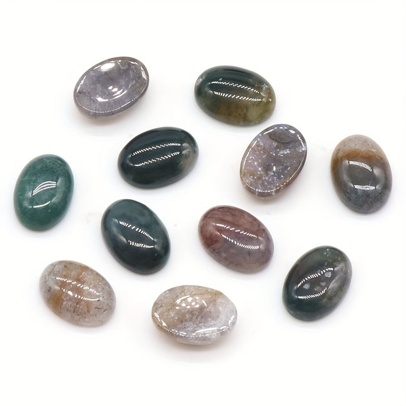 Natural Crystal Oval Ring Face DIY Inlaid Stone Jewelry