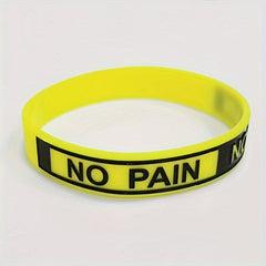 1pc No Pain No Gain Wristbands Motivational Silicone Bracelets