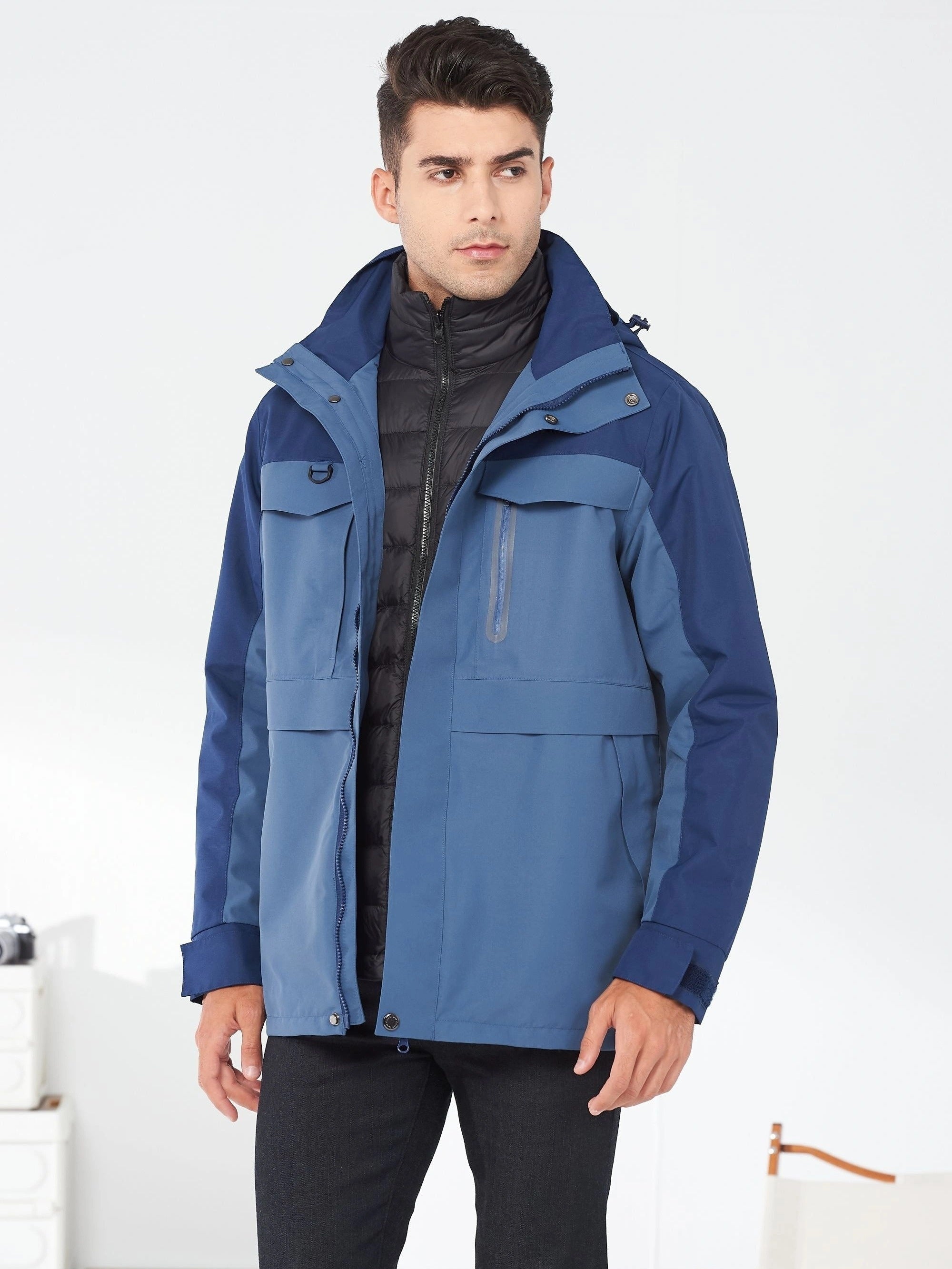 Men's 3 in 1 Duck Down Jacket Windbreaker