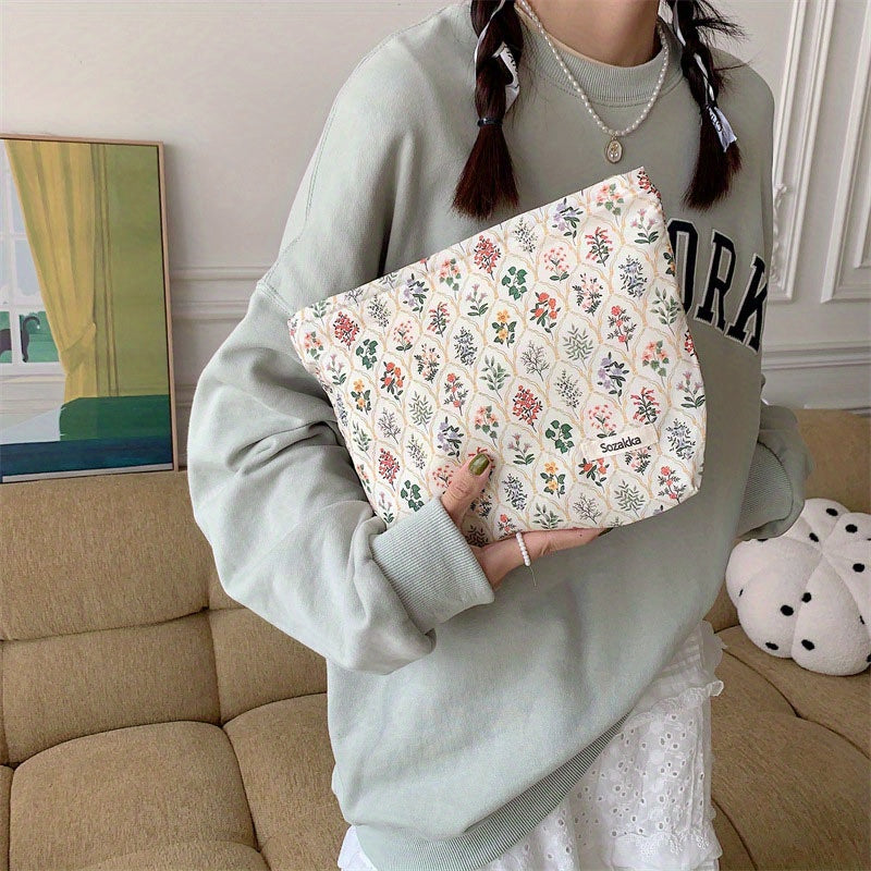 Flower Pattern Storage Pouch Makeup Bag