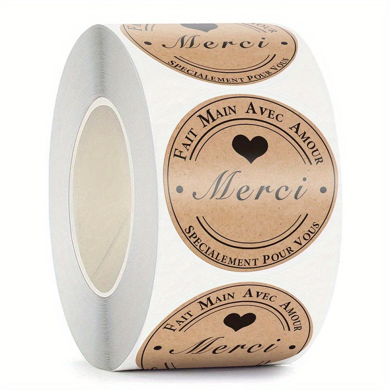 500 Cowhide Label Love Sticker Seal Label Pack