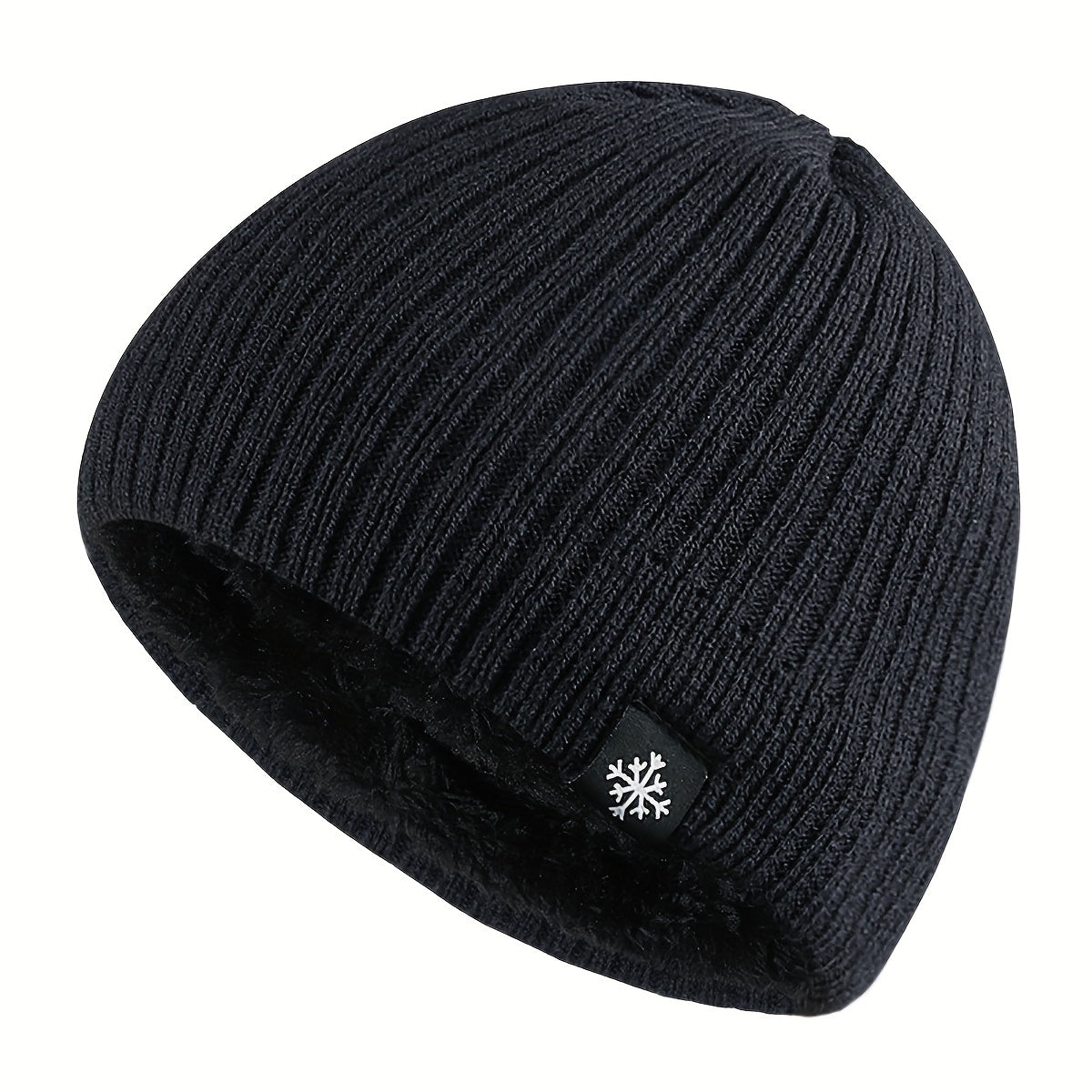 Men's Casual Velvet Knitted Hat Windproof Warm Woolen Hat
