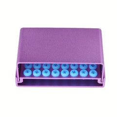 Dental Autoclavable Disinfection Box 40 Holes Aluminium Alloy Dentistry Burs